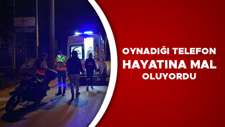 Motosiklet Kazasında Yaralanan Sürücü Hastaneye Kaldırıldı