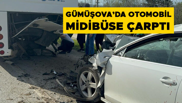 İstanbul yolu kaza haberi: Otomobil midibüse çarptı