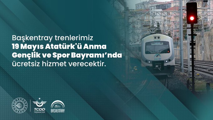 19 Mayıs’ta Ücretsiz Marmaray, Başkentray, İZBAN!