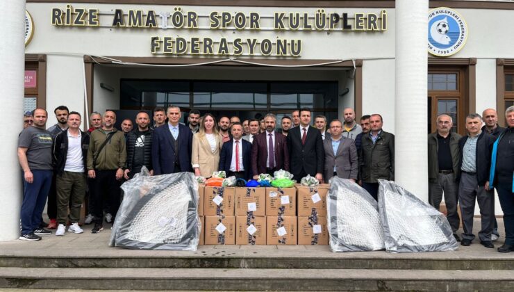 Rize’de Futbol Malzeme Dağıtımı Gerçekleştirildi