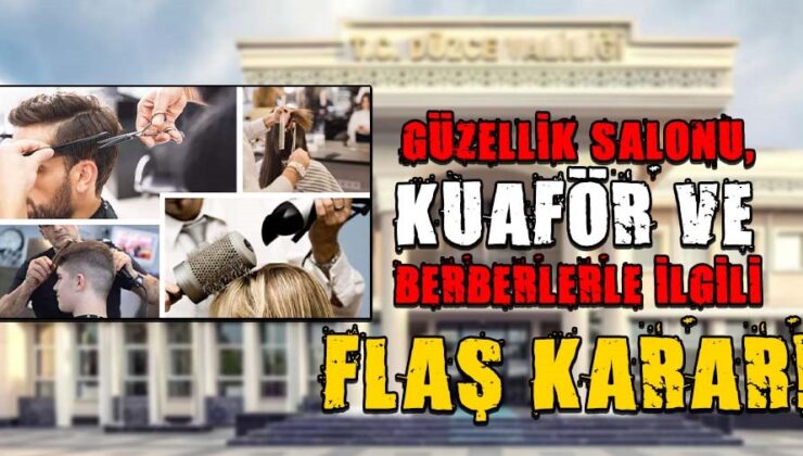 Berber ve Kuaförler Haftanın Bir Günü Kapalı!