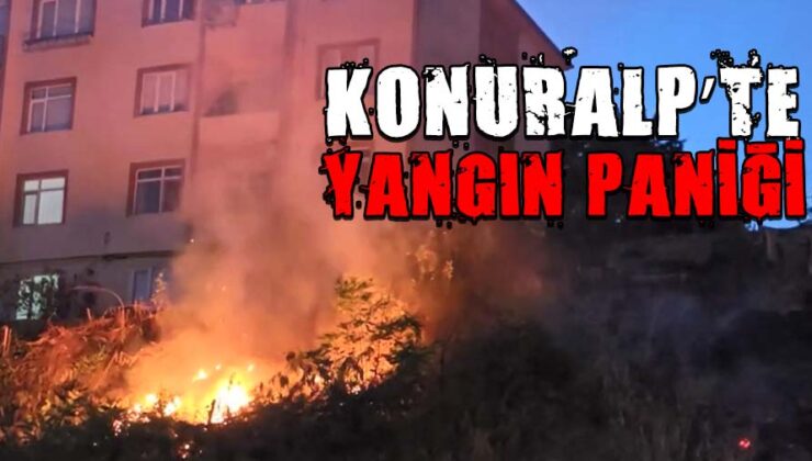Konuralp Mahallesi’nde Çıkan Yangın Hava Ateş Açtı!