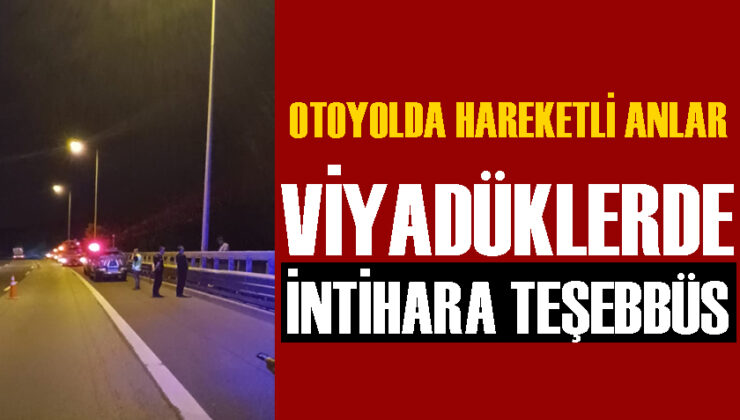 Anadolu Otoyolu’nda intihara teşebbüs!