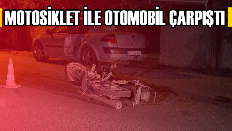 Motorsiklet ile otomobil çarpıştı: 3 yaralı devam ediyor