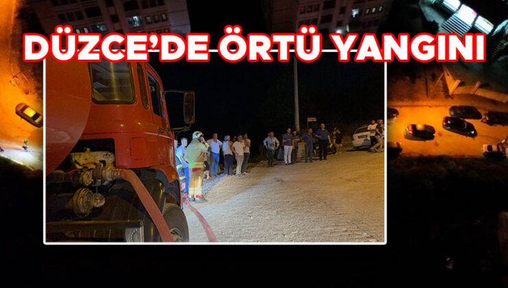 Düzce’de Örtü Yangını Kontrol Altına Alındı