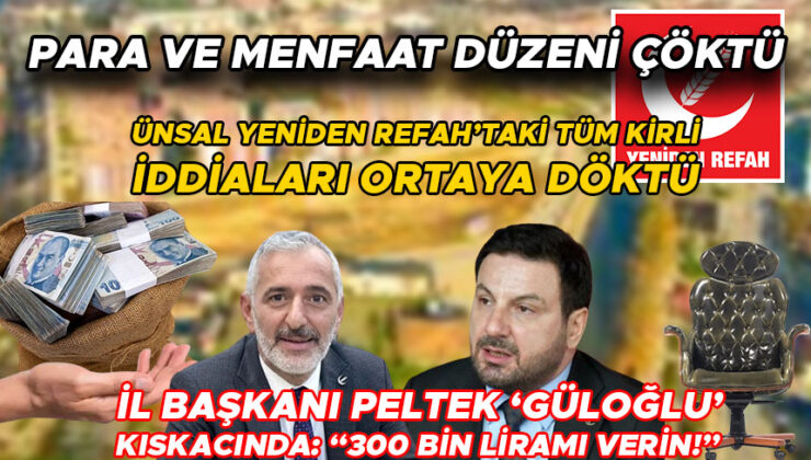 Yeniden Refah Partisi İl Başkanı’ndan Şok İddialar!