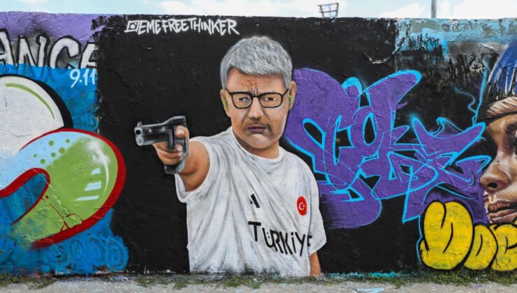 Berlin Mauer Park’ta Türk Sporcu Yusuf Dikeç’in İkonik Pozu Grafiti Oldu