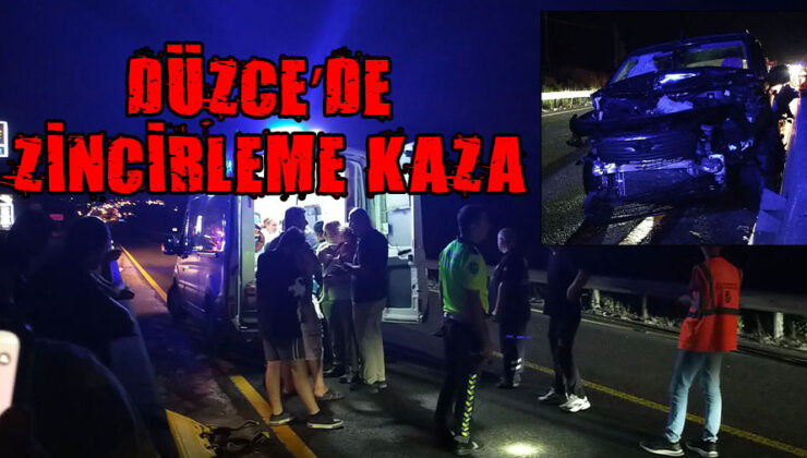 ZINCİRLEME KAZADA YARALILAR HASTANEYE KALDIRILDI