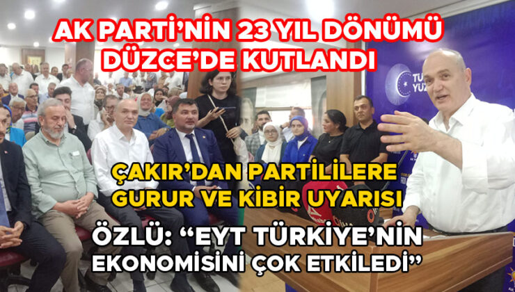 AK Parti 23. Yıl Kutlamasında Kritik Uyarı!