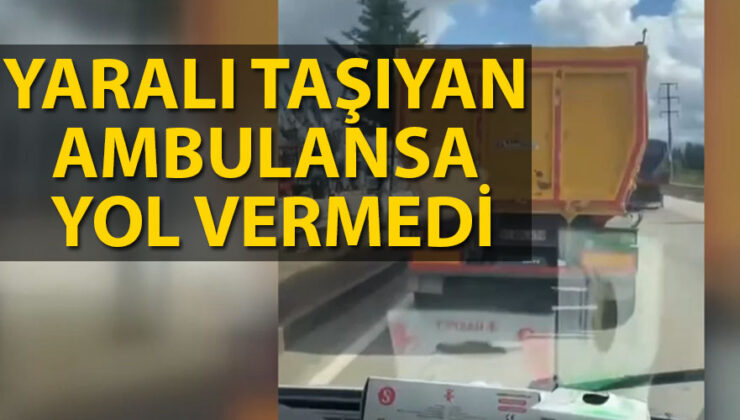 Ambulansa Yol Vermeyen Kamyona Ceza!