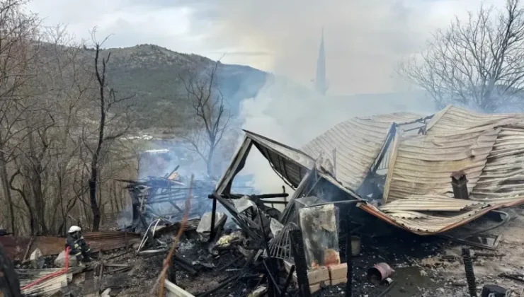 Mudurnu’da yangın paniği: İki ev alevlere teslim!