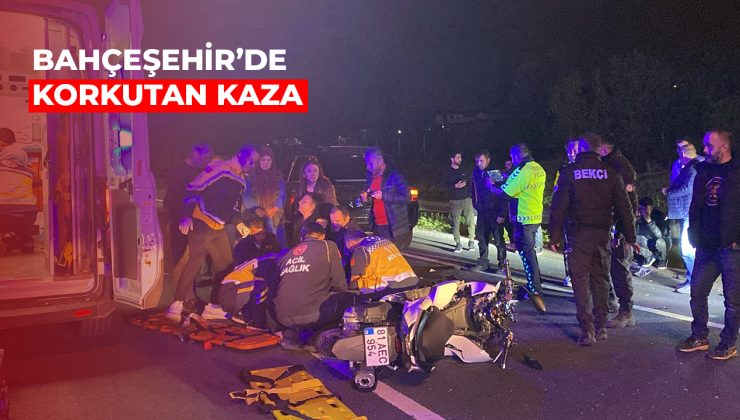 Kuzey Çevreyolu’nda motosikletli kaza; yaralılar hastanede!