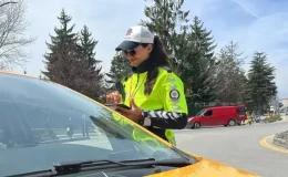Bolu’da Kadın Trafik Polisi Göreve Devam Ediyor!