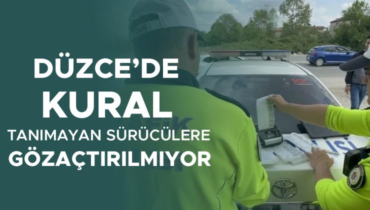 Düzce’de Trafik Denetimleri Sertleşti, Sürücülere Ceza Yağdı!