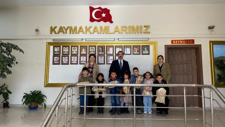 Minik Öğrencilerden Kaymakamlık Ziyareti Eğitici Buluşma
