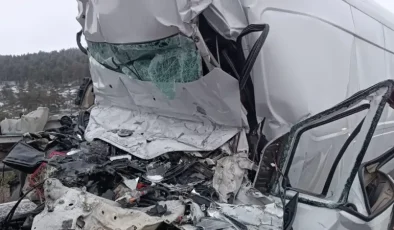 Bolu’daki feci kaza: Minibüs sürücüsü hayatını kaybetti!