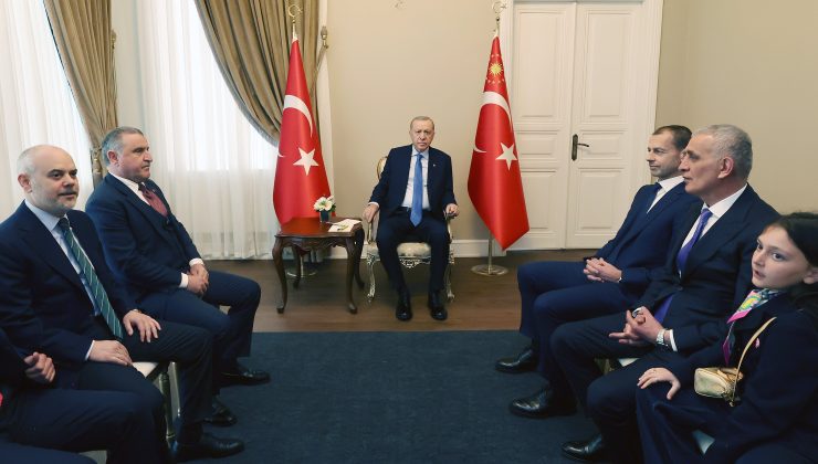 Erdoğan, UEFA Başkanı Ceferin ile görüştü!
