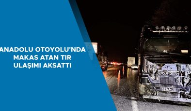 Otoyolda Tır Kazası, 15 Km Araç Kuyruğu Oluştu!