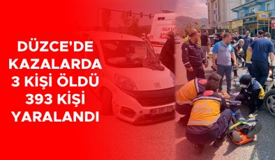 Düzce’de 2025’te 566 trafik kazası meydana geldi!