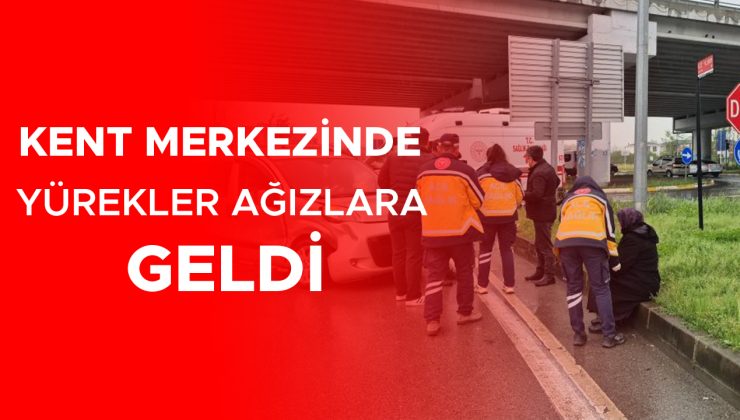 Düzce’de Yağmurda Kaza: İki Yaralı!