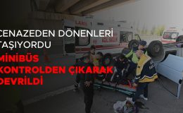 Cenaze dönüşü kaza: 1 yaralı hastaneye kaldırıldı