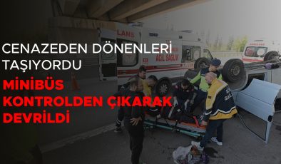 Cenaze dönüşü kaza: 1 yaralı hastaneye kaldırıldı
