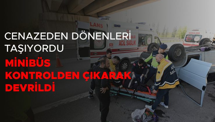 Cenaze dönüşü kaza: 1 yaralı hastaneye kaldırıldı