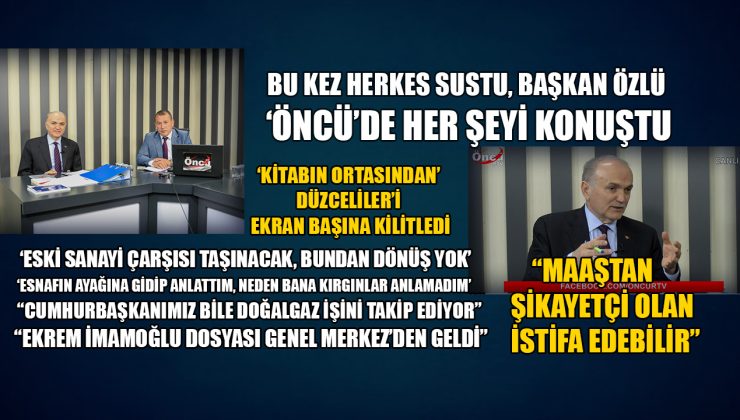 Düzce’de Başkan Özlü’den Çarpıcı Açıklamalar!