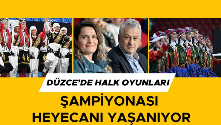 Düzce’de Halk Oyunları Şampiyonası Renkli Anlara Ev Sahipliği Yapıyor