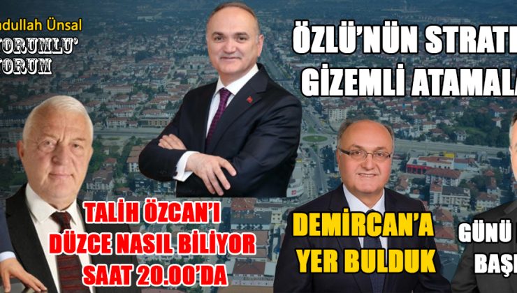 Düzce Belediyesi’nde Yeni Yapılanmalar ve Atamalar!