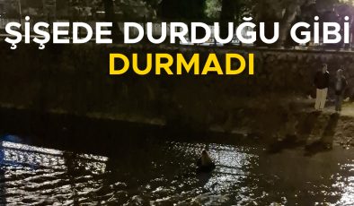 Alkollü Genç Kız, Dereye Atladı: Panik Anları!
