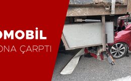 İstanbul’da otomobil, kamyona çarptı: Yaralılar var!