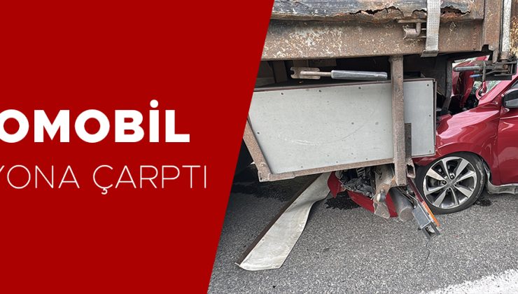 İstanbul’da otomobil, kamyona çarptı: Yaralılar var!