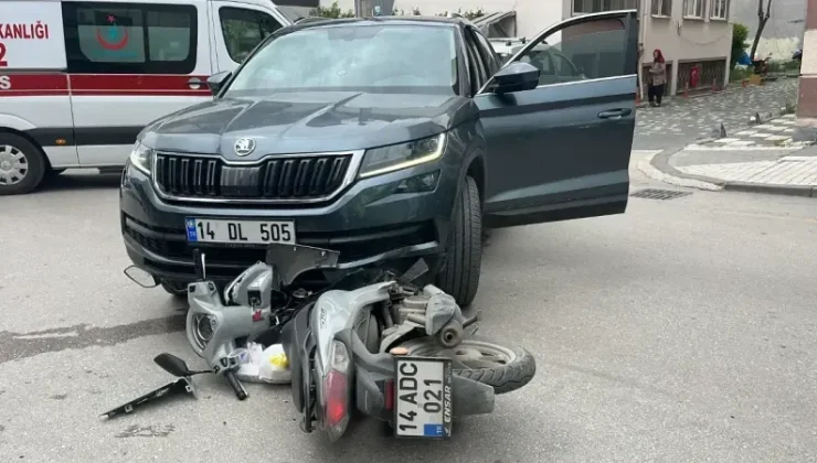 Bolu’da Motosiklet-Cip Çarpıştı, Bir Yaralı!