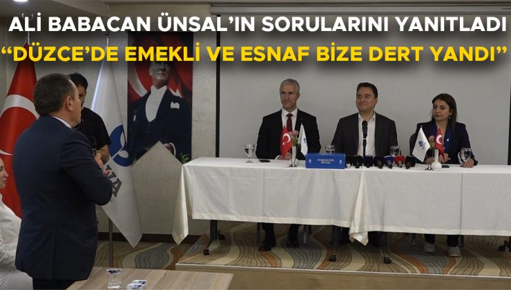 Ali Babacan’dan Yerel Basına Vurgu ve Ekonomik Sorunlar