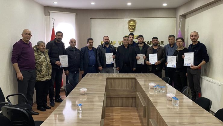 Kars’ta Mesleki Yeterlilik Belgeleri Dağıtıldı!