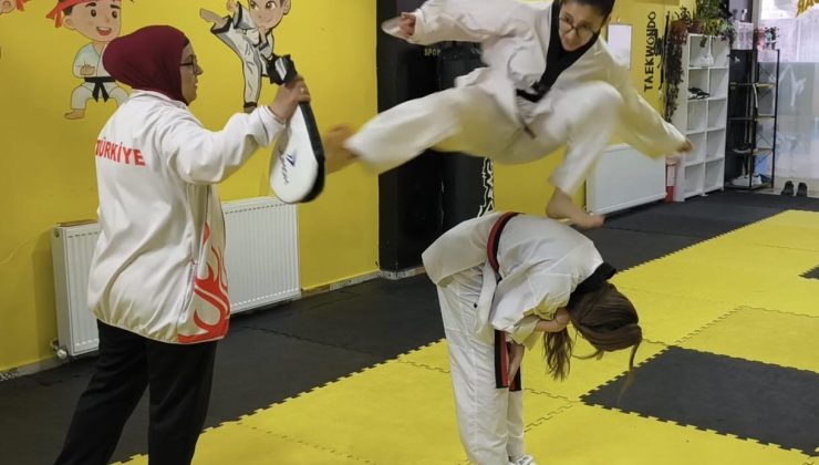 Kız çocuklarına taekwondo ile öz güven kazandırıyorlar!