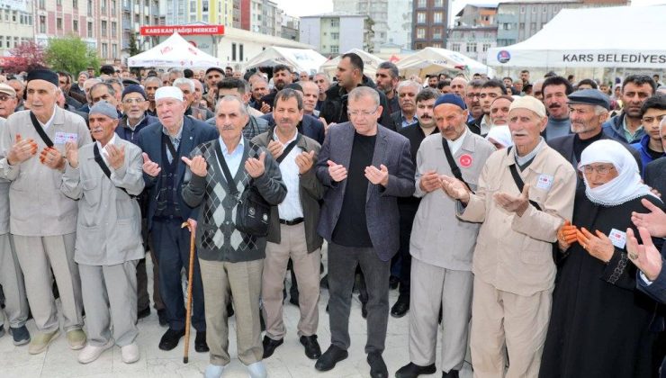 Kars’tan Hac Kafilesi, Kutsal Beldeye Uğurlandı!