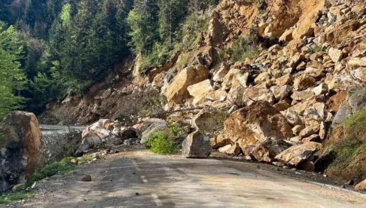 Giresun’da Gece Heyelan: Yol Ulaşıma Kapandı!
