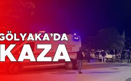 Cumhuriyet Caddesi’nde otomobil ile motosiklet çarpıştı
