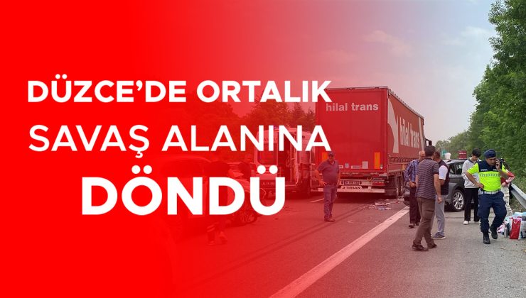 Düzce’de Feci Kaza: 4 Yaralı, Trafik Durdü!