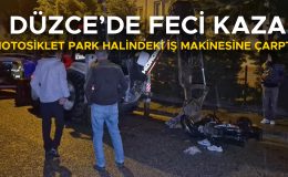 Gece kazasında motosiklet sürücüsü yaralandı!