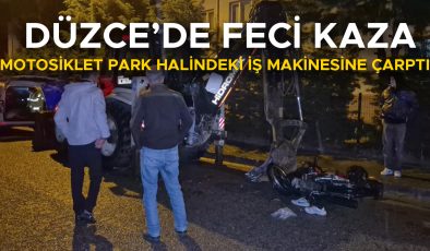 Gece kazasında motosiklet sürücüsü yaralandı!