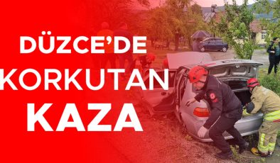 Kaygan yolda kaza: 3 yaralı hastaneye kaldırıldı!
