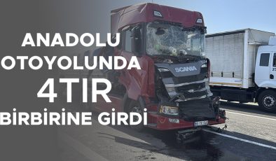 Ankara Otoyolunda Zincirleme Kaza: İki TIR Çarpıştı