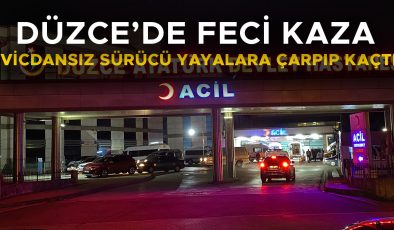 Vicdansız sürücü yayalara çarptı, kaçtı!