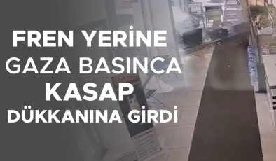 Dükkanın Camına Araba Girdi, Şok Anlar Yaşandı!