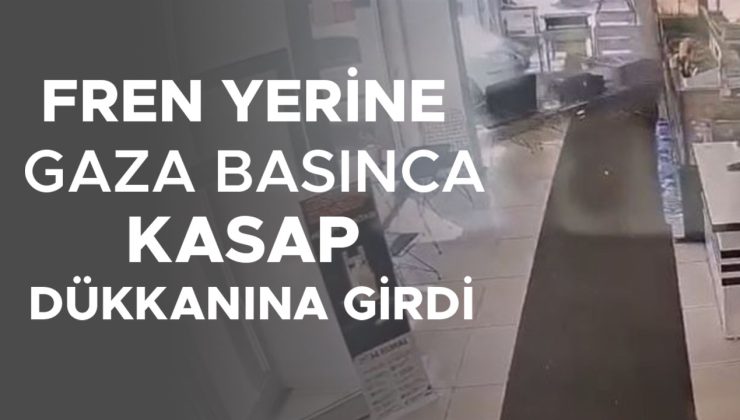 Dükkanın Camına Araba Girdi, Şok Anlar Yaşandı!