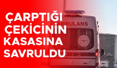 Düzce’de Motosiklet Çekiciye Çarpıp Yaralandı