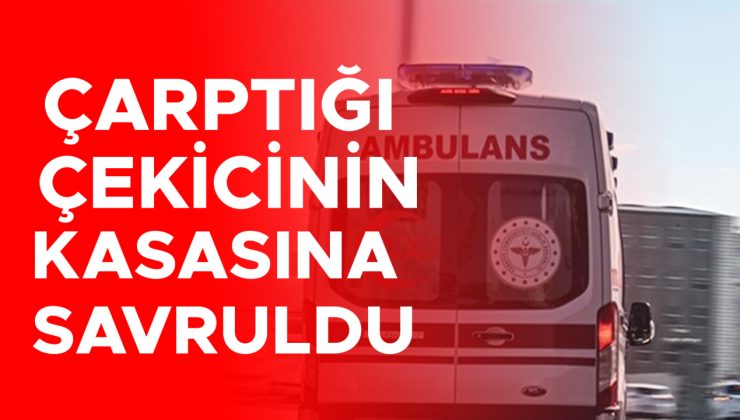 Düzce’de Motosiklet Çekiciye Çarpıp Yaralandı